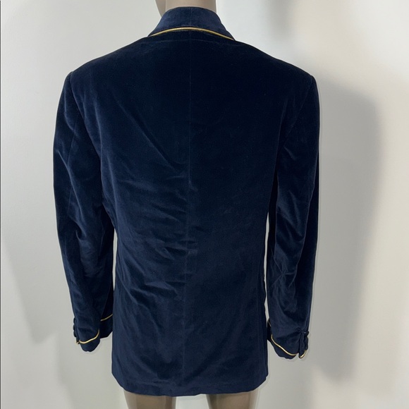 Edgar Pomeroy Saks Fifth Avenue Luxurious Velvet Blazer with Gold Accents - Picture 6 of 12